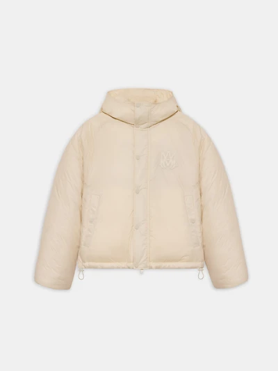 AMIRI HOODED DOWN JACKET - Alabaster