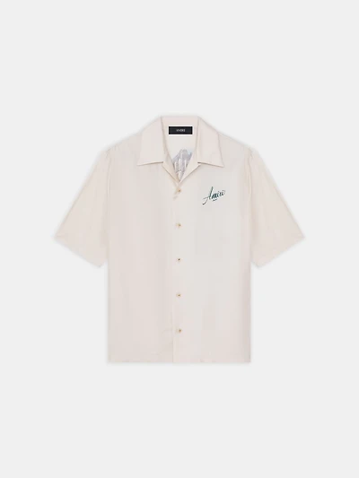 AMIRI HOTEL BOWLING SHIRT - ALABASTER