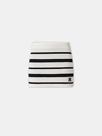 WOMEN - WOMEN'S MA STRIPED MINI SKIRT Black Alabaster