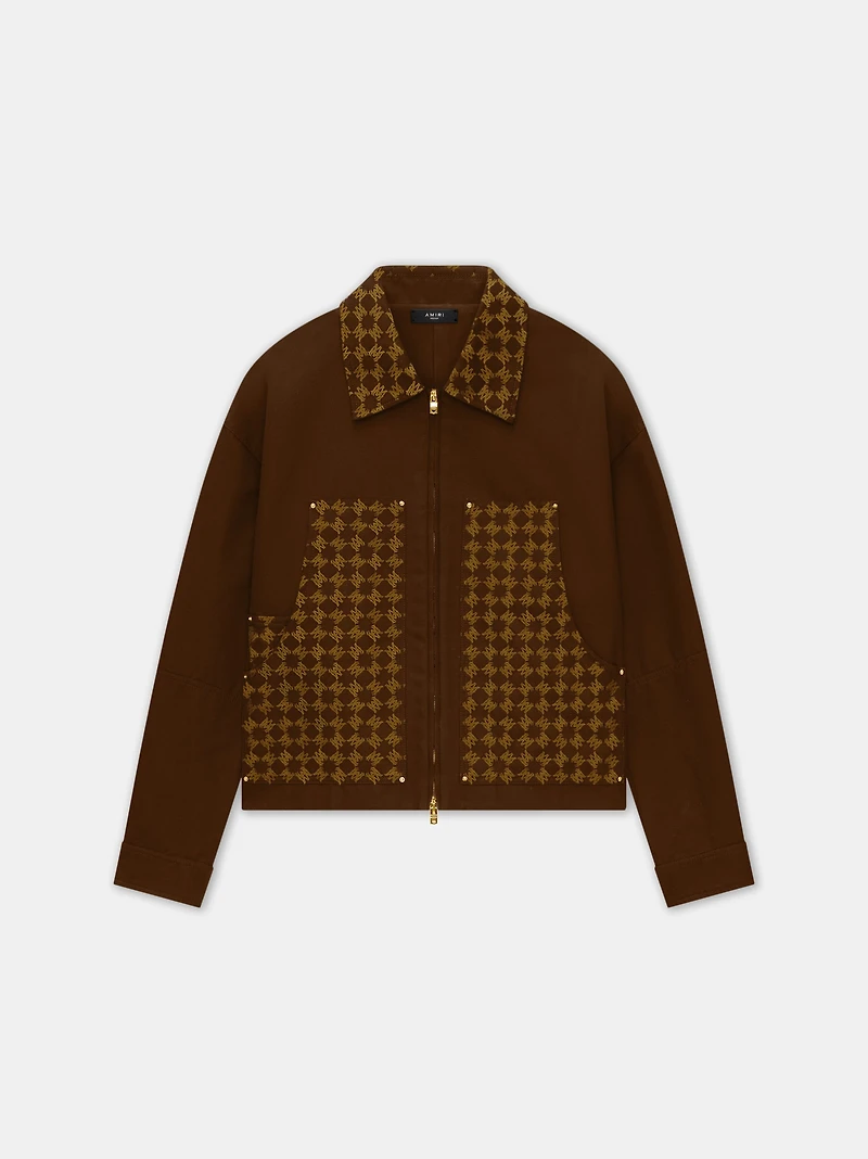 MA QUAD JACQUARD WORK JACKET - Dark Brown