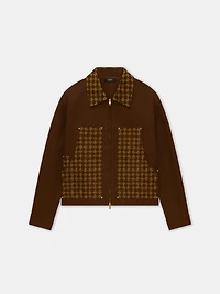MA QUAD JACQUARD WORK JACKET - Dark Brown