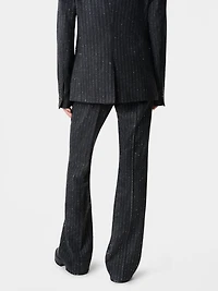 WOMEN - WOMEN'S SEQUIN PINSTRIPE KICK FLARE Dark Grey