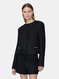 WOMEN - WOMEN'S SHIMMER BOUCLE JACKET BLACK