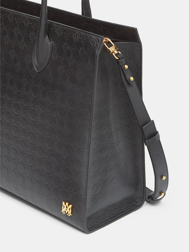 MA QUAD LEATHER SMALL TOTE - Black