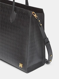MA QUAD LEATHER SMALL TOTE - Black