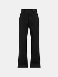 CHINO KICK FLARE - BLACK