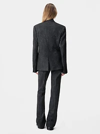 WOMEN - WOMEN'S SEQUIN PINSTRIPE KICK FLARE Dark Grey