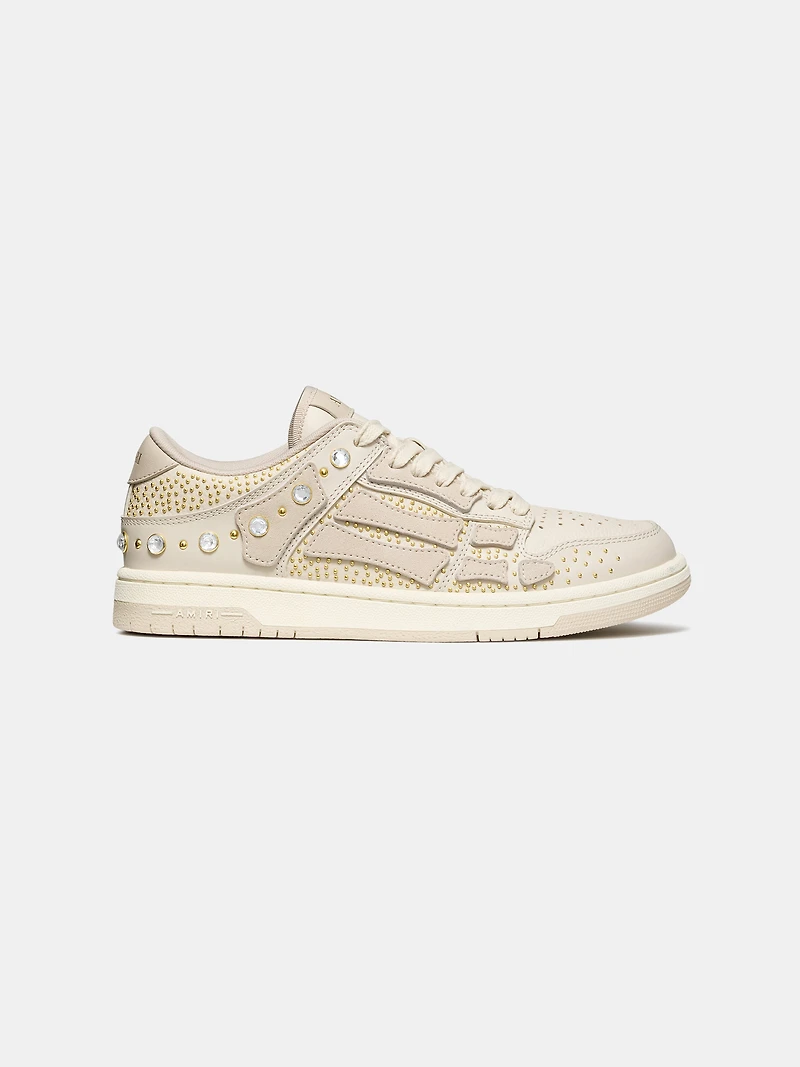WOMEN - WOMEN'S CRYSTAL STUDDED SKEL TOP LOW ALABASTER