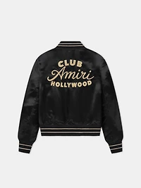 CLUB AMIRI SATIN JACKET - BLACK
