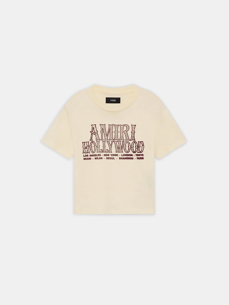 WOMEN - WOMEN'S AMIRI HOLLYWOOD BABY TEE Linen