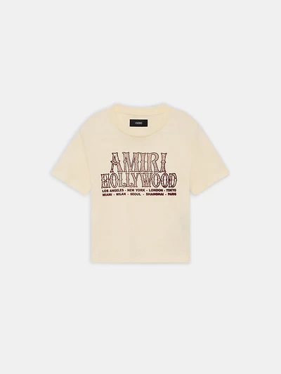 WOMEN - WOMEN'S AMIRI HOLLYWOOD BABY TEE Linen