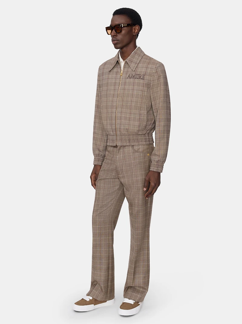 CHECK BOOT CUT PANT - MALT