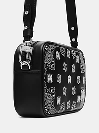 BANDANA EMBROIDERED CAMERA CASE - Black