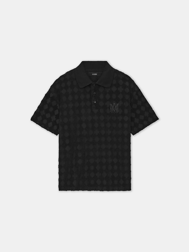 MA QUAD TOWELING POLO - Black