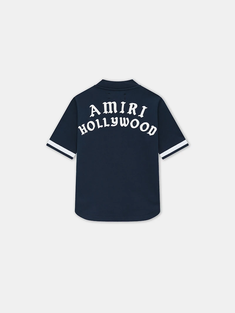 KIDS - KIDS' AMIRI HOLLYWOOD BASEBALL SHIRT Midnight Blue