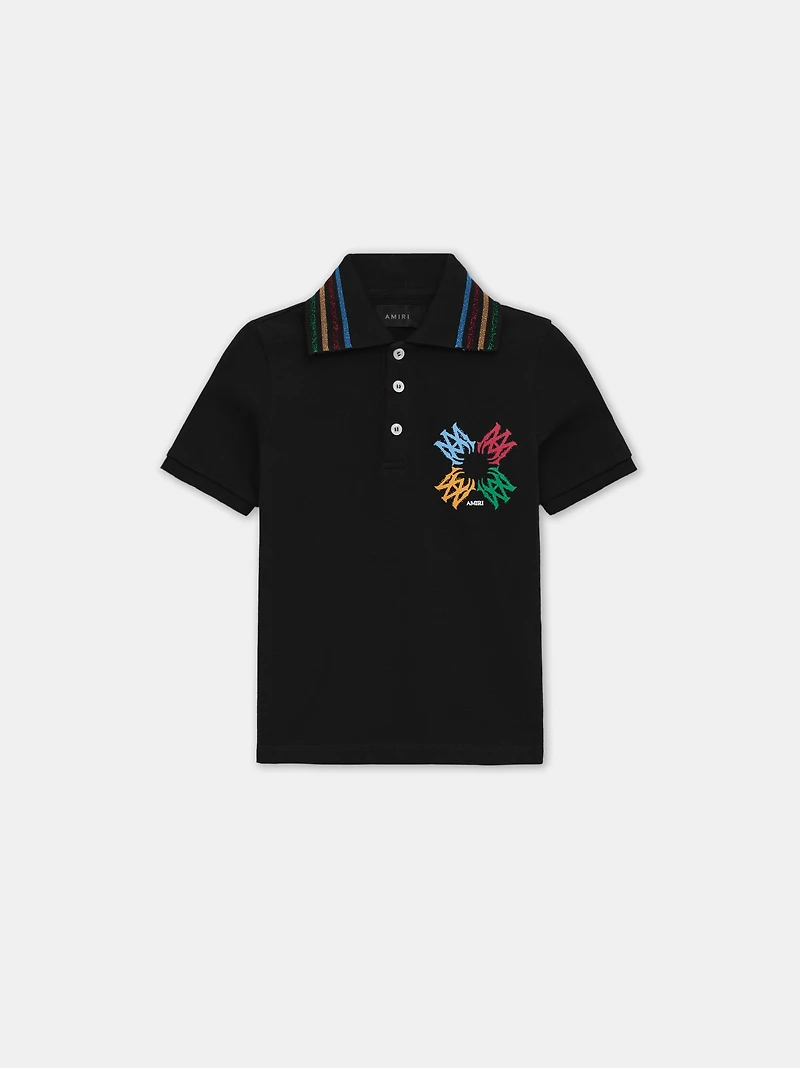 KIDS - KIDS' MA QUAD SCRIBBLE POLO Black