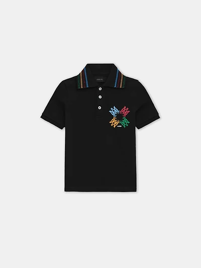 KIDS - KIDS' MA QUAD SCRIBBLE POLO Black