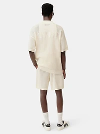 AMIRI CROCHET MESH SHIRT - Ivory