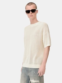 AMIRI CROCHET MESH TSHIRT - Ivory