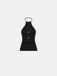 WOMEN - WOMEN'S HALTER TOP Black