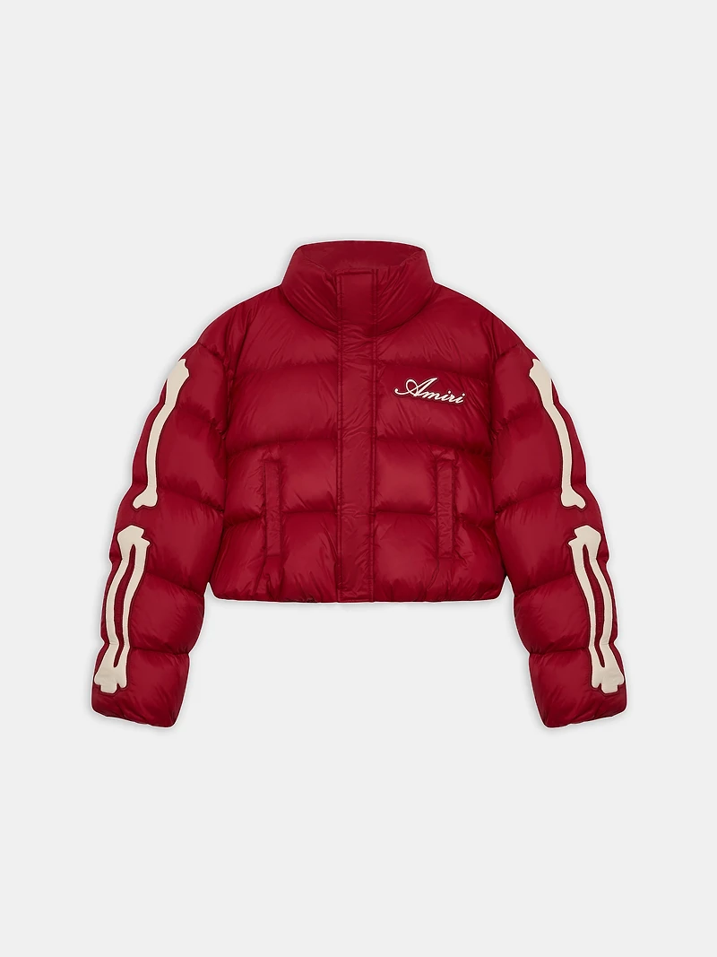 WOMEN - WOMEN'S BONES CROPPED DOWN JACKET Deep Red