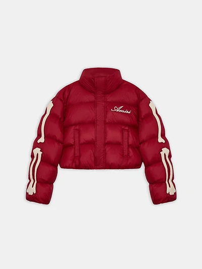 WOMEN - WOMEN'S BONES CROPPED DOWN JACKET Deep Red