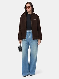 WOMEN - WOMEN'S BONES FLEECE JACKET DARK BROWN
