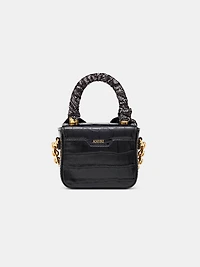 WOMEN - WOMEN'S CROC EMOSSED NANO MA BAG - BLACK