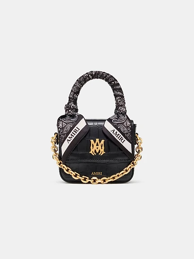 WOMEN - WOMEN'S CROC EMOSSED NANO MA BAG - BLACK