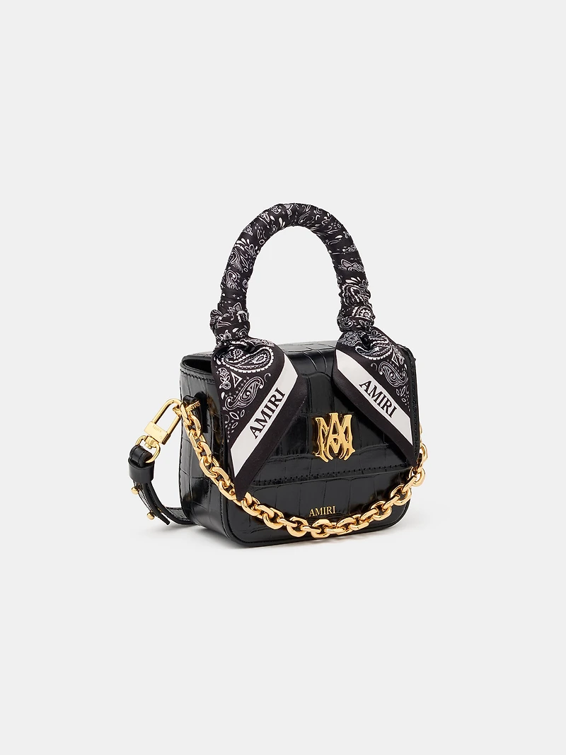 WOMEN - WOMEN'S CROC EMOSSED NANO MA BAG - BLACK