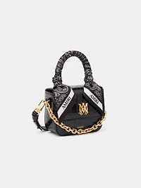 WOMEN - WOMEN'S CROC EMOSSED NANO MA BAG - BLACK