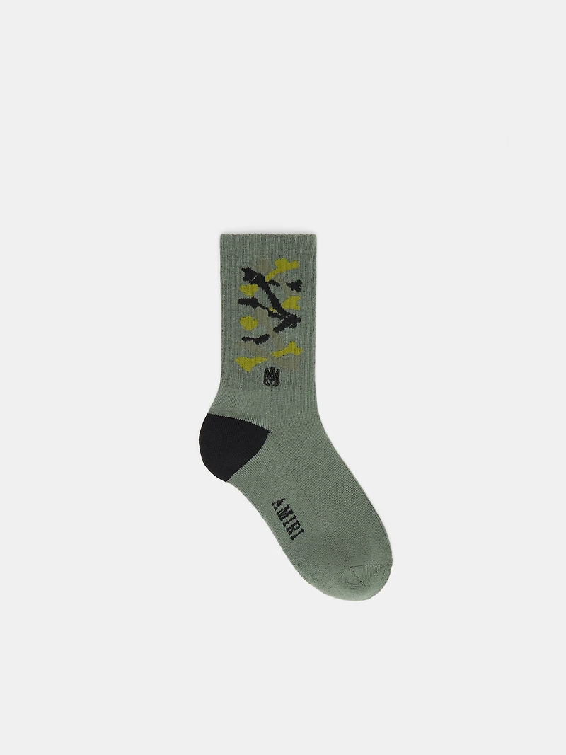 KIDS - KIDS' STACKED BONES SOCK Dark Sage