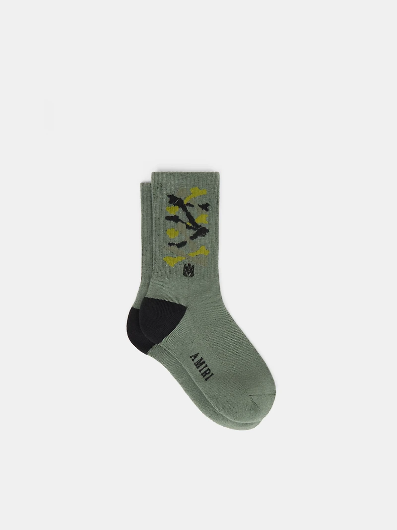 KIDS - KIDS' STACKED BONES SOCK Dark Sage