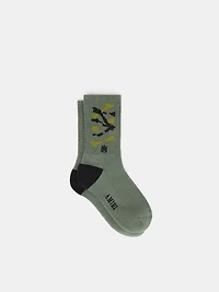 KIDS - KIDS' STACKED BONES SOCK Dark Sage