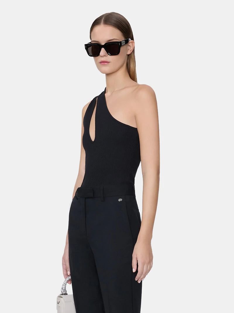 WOMEN - WOMEN'S MA ASYMMETRIC TOP BLACK
