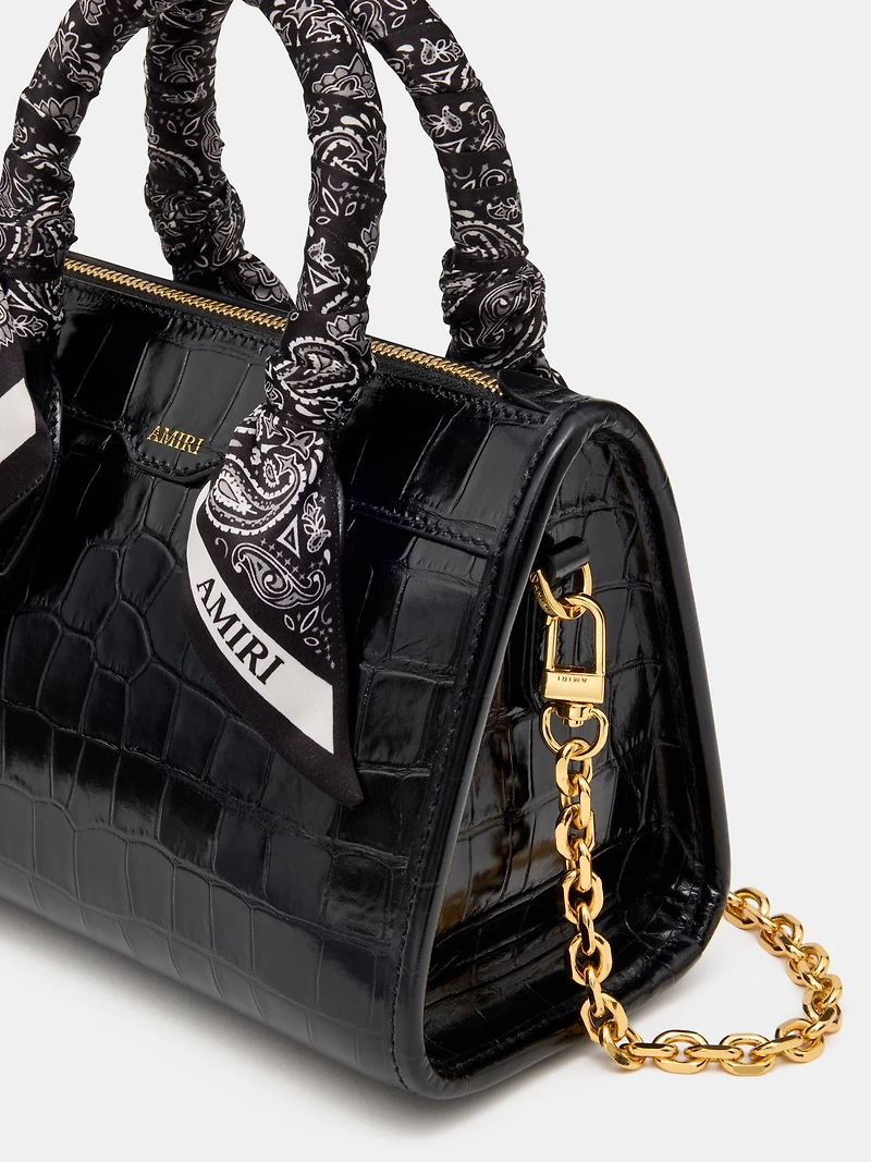 WOMEN - WOMEN'S CROC MICRO TRIANGLE BAG - BLACK
