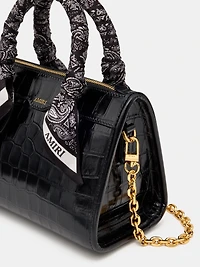 WOMEN - WOMEN'S CROC MICRO TRIANGLE BAG - BLACK
