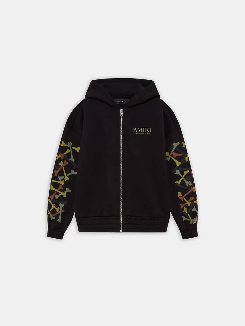 KIDS - KIDS' BONES ZIP HOODIE Black