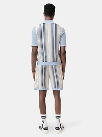 AMIRI SCRIPT STRIPE SHORT - Ashley Blue