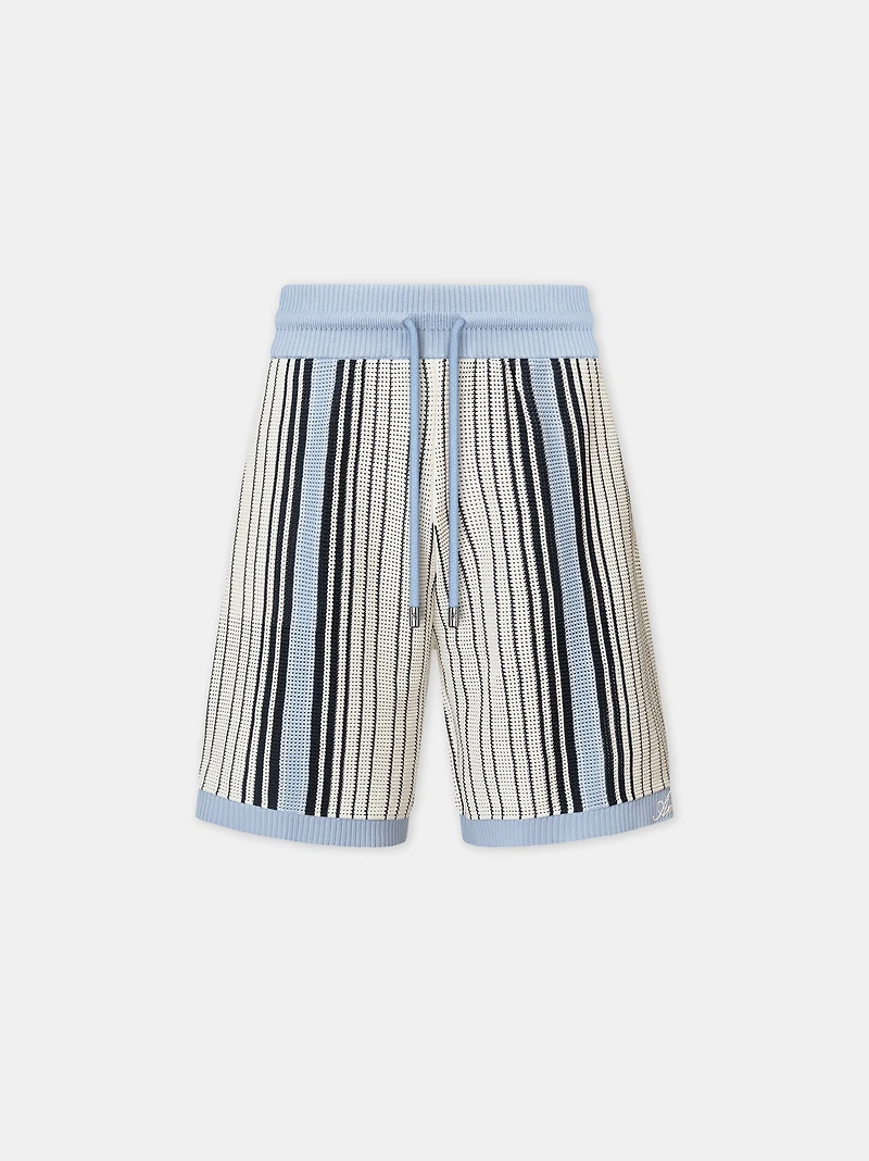AMIRI SCRIPT STRIPE SHORT - Ashley Blue