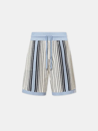 AMIRI SCRIPT STRIPE SHORT - Ashley Blue