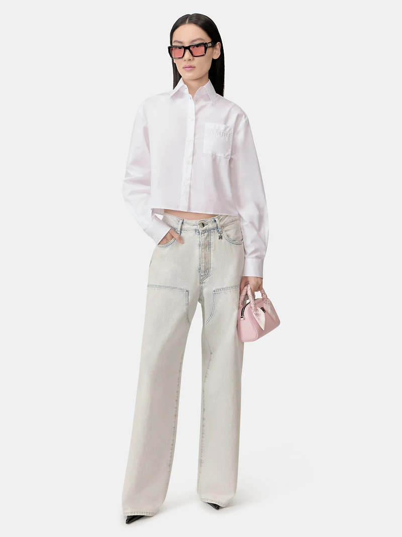 WOMEN - WOMEN'S AMIRI POPLIN SHIRT Alabaster