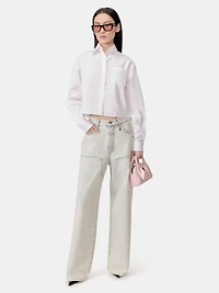 WOMEN - WOMEN'S AMIRI POPLIN SHIRT Alabaster