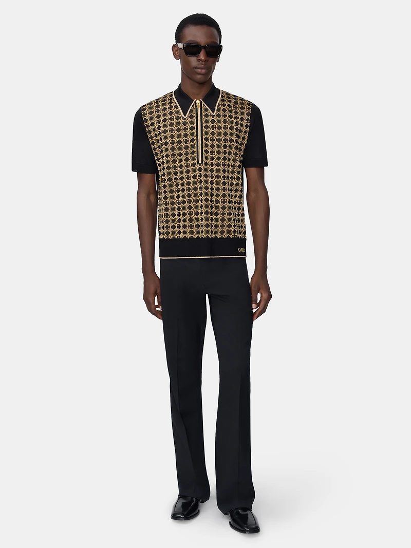 MA QUAD ZIP POLO - BLACK