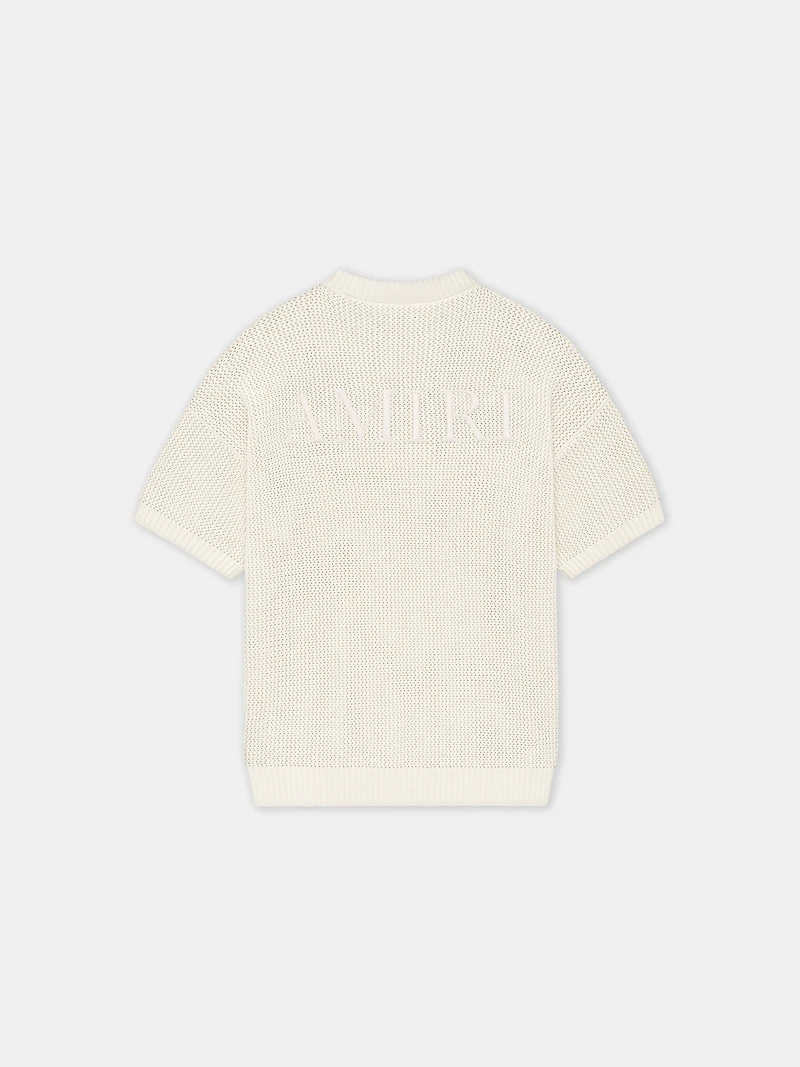 AMIRI CROCHET MESH TSHIRT - Ivory
