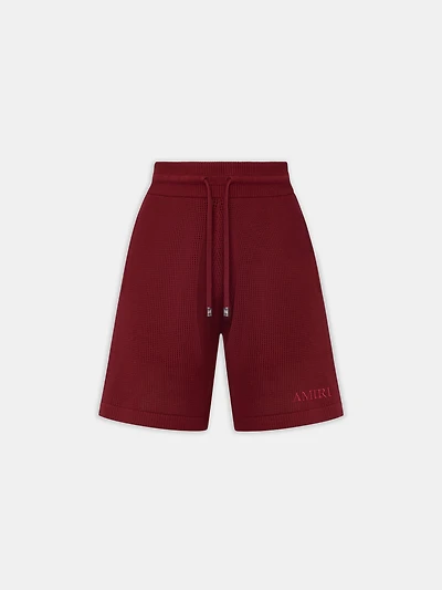 AMIRI CROCHET MESH SHORT - WINE