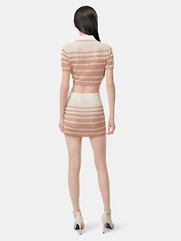 WOMEN - WOMEN'S STRIPE MINI SKIRT Dusk Pink