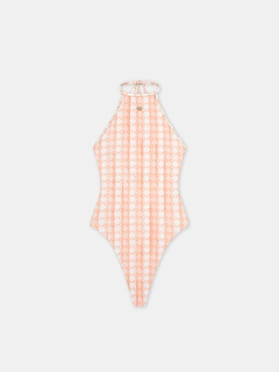 WOMEN - WOMEN'S MA QUAD HALTER NECK ONE PIECE Malibu Peach