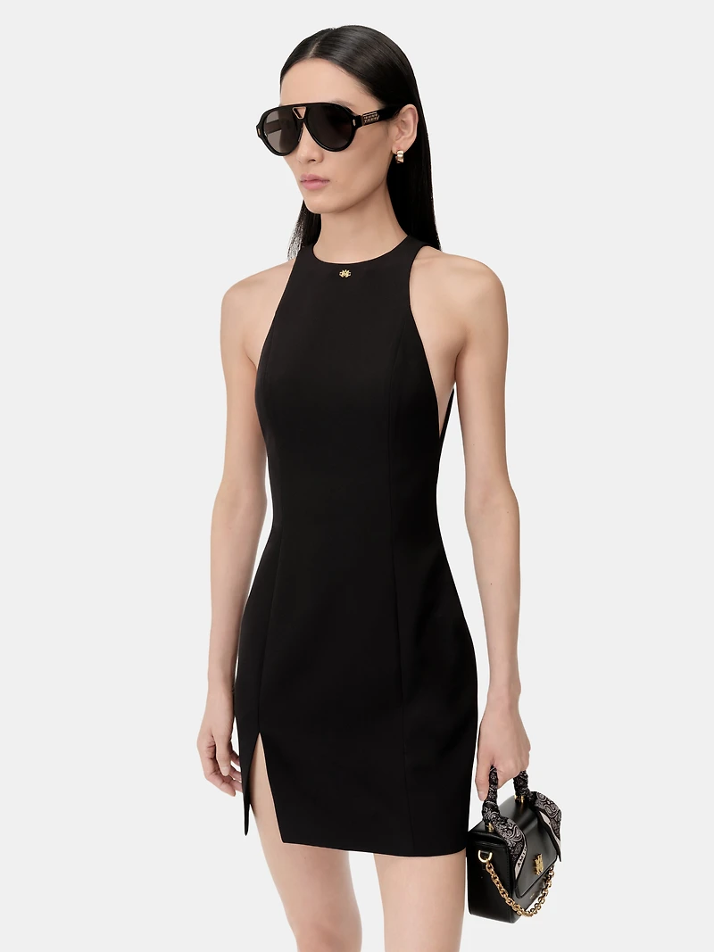 WOMEN - WOMEN'S SLIT MINI DRESS Black