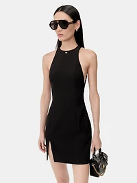 WOMEN - WOMEN'S SLIT MINI DRESS Black